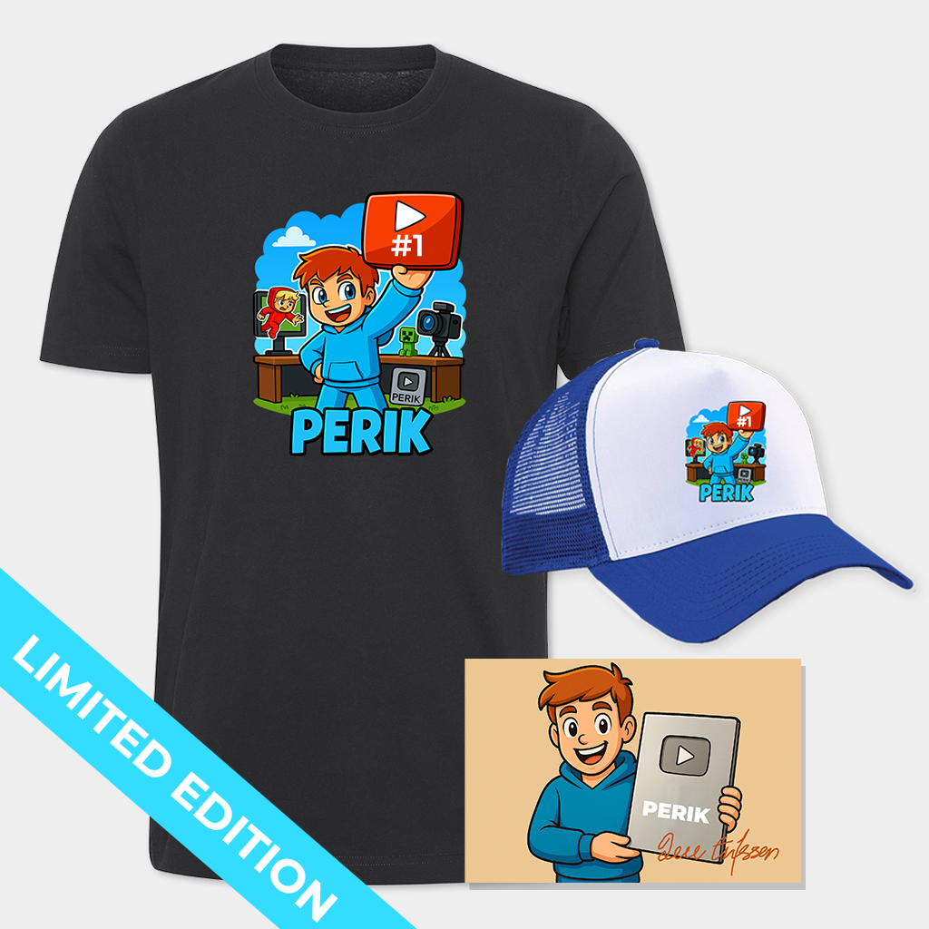 100K T-Shirt + Keps + Autografkort Limited Bundle