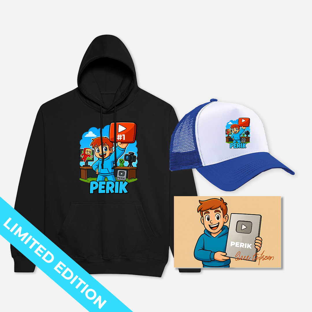 100K Hoodie Vuxen + Keps + Autografkort Limited Bundle